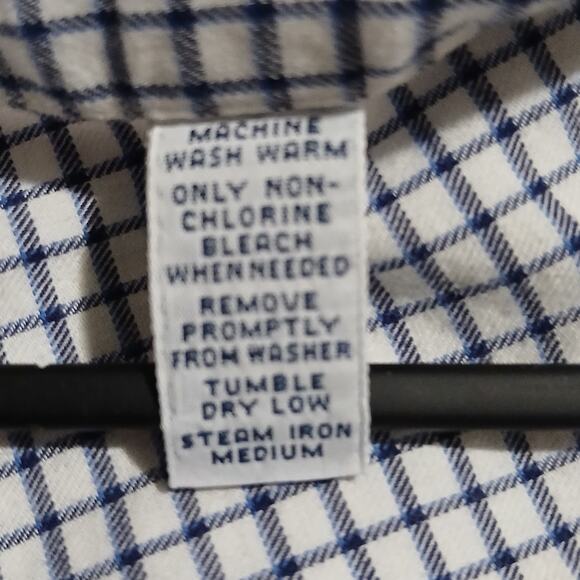 Ralph Lauren Men's XL Blake 100% Blue Check Long-Sleeved Button-Up/Down Pony - Picture 12 of 12